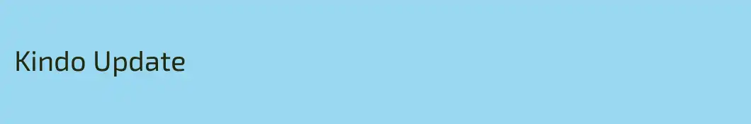 Kindo Update